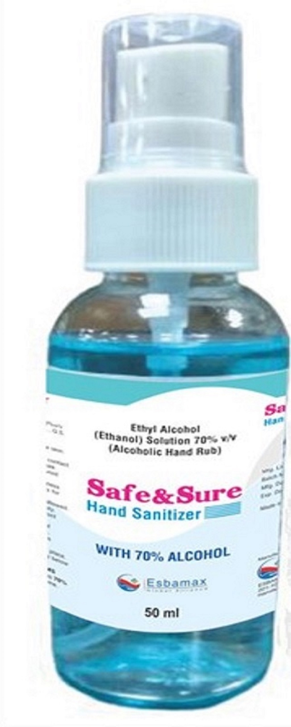 Safe & Sure Hand Sanitizer 50 ml.............."FOR PRIVATE LABEL ONLY"