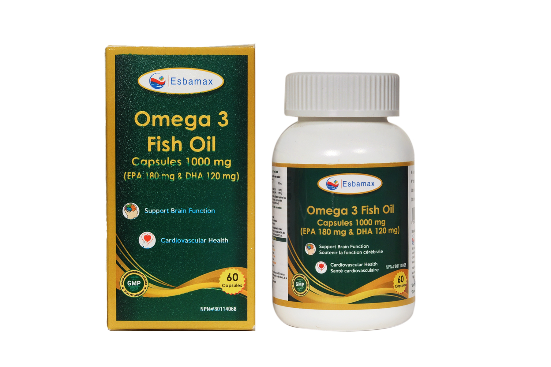 Omega 3 Fish Oil Cap. 1000 mg (EP	A 180 mg & DHA 120 mg)........"FOR PRIVATE LABEL ONLY"